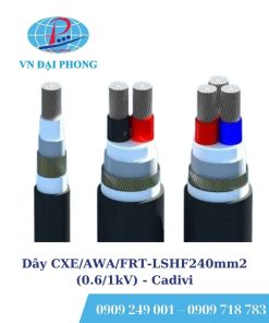 Dây cáp điện Cadivi CXE/AWA/FRT-LSHF240mm2 (0.6/1kV)