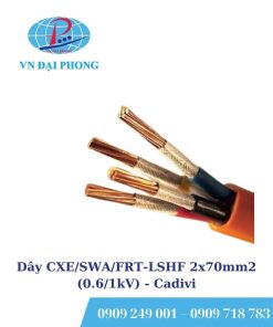 Dây cáp điện Cadivi CXE/SWA/FRT-LSHF2x70mm2 (0.6/1kV)