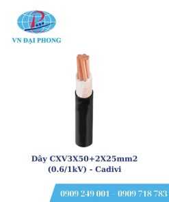 Dây cáp điện Cadivi CXV3X50+2X25mm2 (0.6/1kV)