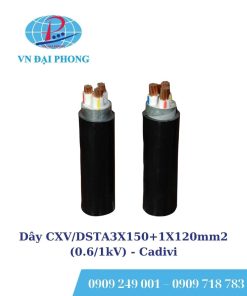 Dây cáp điện Cadivi CXV/DSTA3X150+1X120mm2 (0.6/1kV)