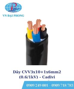 Dây cáp điện Cadivi CVV3x10+1x6mm2 (0.6/1kV)