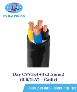 Dây cáp điện Cadivi CVV3x4+1x2.5mm2 (0.6/1kV)