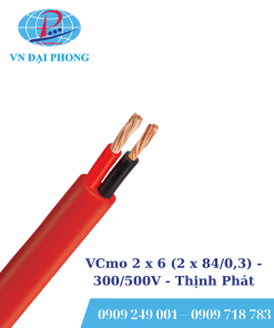 Dây cáp điện Thịnh Phát VCmo 2 x 6 (2 x 84/0,3) - 300/500V