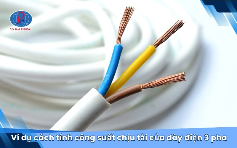 Ví dụ cách tính công suất chịu tải của dây điện 3 pha
