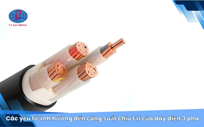 Các yếu tố ảnh hưởng đến công suất chịu tải của dây điện 3 pha